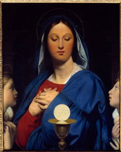 The Virgin has the host