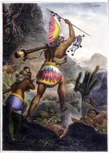 A Coroado Indian Giving the Signal for Retirement, 1839 by Jean Baptiste (after) Debret