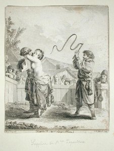Supplication of Madame Lapoutkine, engraved by Jean Baptiste Tilliard by Jean Baptiste (after) Le Prince