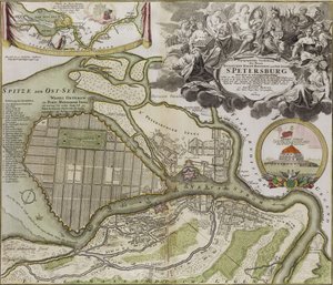 Map of Petersburg Saint Petersburg master plan by Jean Baptiste Alexandre Le Blond