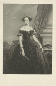 Portrait of Louisa Augusta Wilhelmina Amalia of Prussia, Wife of Prince Frederick after Nic. De Keyser by Jean Baptiste Alfred Cornilliet
