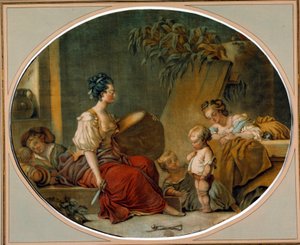 Education: A Mother Teaches Her Child the Right Ways by Jean Baptiste André Gautier Dagoty