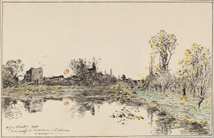 Landscape by Jean Baptiste Antoine Guillemet