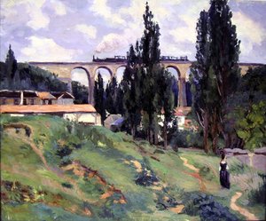 The Viaduct at Val-Fleury, Meudon (Hauts-de-Seine) by Jean Baptiste Armand Guillaumin