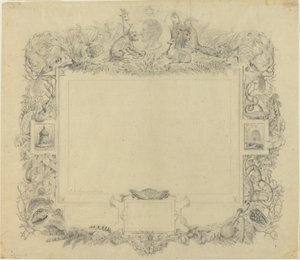 Design for a Border with a Portrait of Baron Cuvier