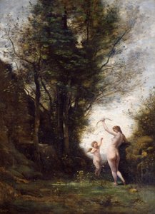 A Nymph Playing with Cupid