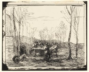 A Picnic in the Clearing by Jean Baptiste Camille Corot