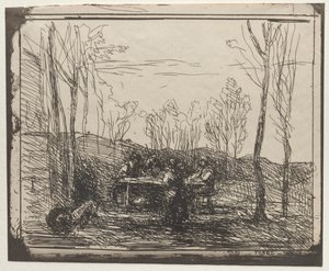 Breakfast in a Glade by Jean Baptiste Camille Corot