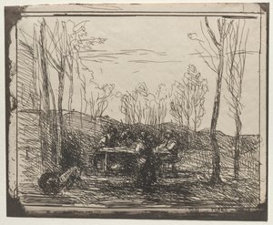 Breakfast in a Glade (original impression 1857, printed in 1921) by Jean Baptiste Camille Corot