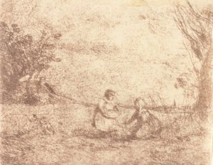 Farm Children, 1853 by Jean Baptiste Camille Corot