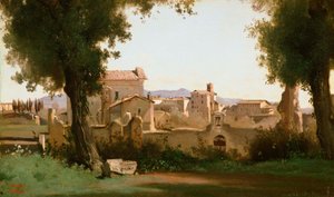 View from the Farnese Gardens, Rome by Jean Baptiste Camille Corot