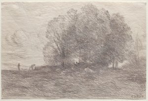 Group of Trees by Jean Baptiste Camille Corot
