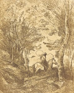 Horseman in the Woods, Large Plate