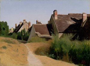 Houses near Orléans, c.1830 by Jean Baptiste Camille Corot