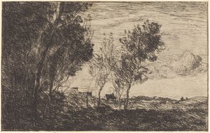 In the Dunes: Souvenir of The Hague by Jean Baptiste Camille Corot