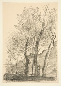 Reading Beneath the Trees by Jean Baptiste Camille Corot