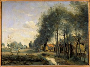 La Route de Sin le Noble, Near Douai by Jean Baptiste Camille Corot
