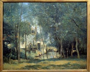 Le Moulin de Saint-Nicolas-Lez-Arras. Painting by Camille Corot (1796-1875) 1874 by Jean Baptiste Camille Corot