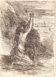 Mary Magdalene Kneeling, 1858 by Jean Baptiste Camille Corot