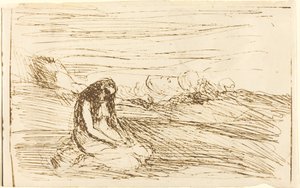 Mary Magdalene in Meditation by Jean Baptiste Camille Corot