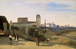 Monte Pincio, Rome by Jean Baptiste Camille Corot
