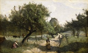 Path with Apple Trees by Jean Baptiste Camille Corot