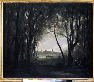 Landscape with a Lake by Jean Baptiste Camille Corot