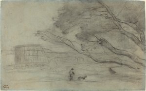 Souvenir: Roman Landscape with the Colosseum by Jean Baptiste Camille Corot