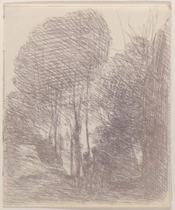 Souvenir de la Villa Pamphili by Jean Baptiste Camille Corot