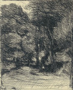 Souvenir of Bas-Bréau by Jean Baptiste Camille Corot