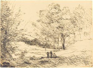 Souvenir of Lake Maggiore by Jean Baptiste Camille Corot