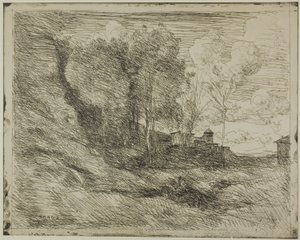 Souvenir of Ostia by Jean Baptiste Camille Corot