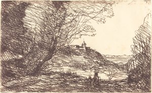Souvenir of the Environs of Monaco by Jean Baptiste Camille Corot