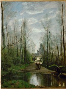The Church of Marissel by Jean Baptiste Camille Corot