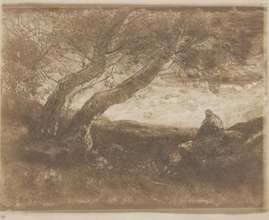 The Dreamer by Jean Baptiste Camille Corot