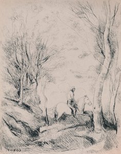 The Horseman in the Wood, c.1854, 1946 by Jean Baptiste Camille Corot