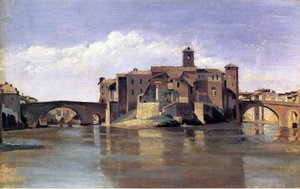 The Island of San Bartolomeo by Jean Baptiste Camille Corot