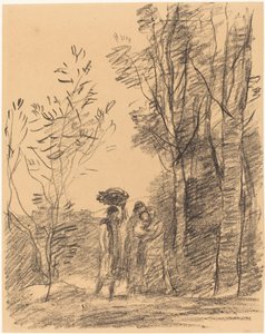 The Meeting in the Woods by Jean Baptiste Camille Corot