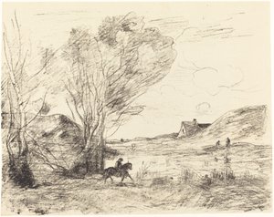 The Rider in the Reeds by Jean Baptiste Camille Corot