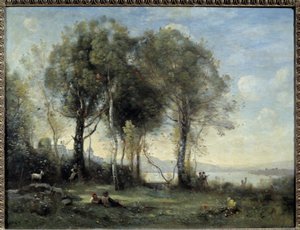 The Goats of Castel Gondolfo by Jean Baptiste Camille Corot