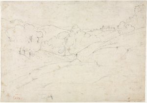 View of Marino (recto) by Jean Baptiste Camille Corot