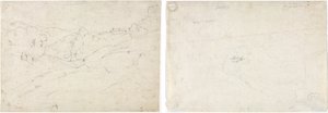 View of Marino (recto); Sketch for a Landscape (verso) by Jean Baptiste Camille Corot