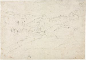 View of Marino by Jean Baptiste Camille Corot