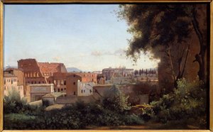 View of the Colosseum in Rome from the Farnese Gardens by Jean Baptiste Camille Corot