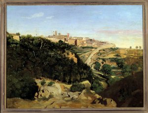 Volterra, le Municipe by Jean Baptiste Camille Corot