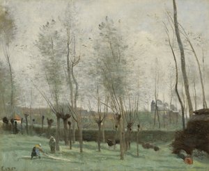 Washerwomen in a Willow Grove