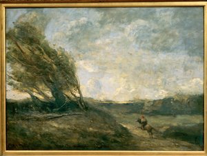 Windswept Landscape by Jean Baptiste Camille Corot