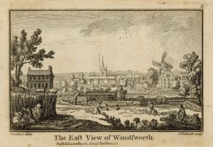 The east view of Wandsworth by Jean Baptiste Claude Chatelain