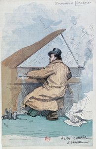 Coloured Engraving of Emmanuel Chabrier