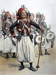 Zouave Drum major, North Africa by Jean Baptiste Edouard Detaille